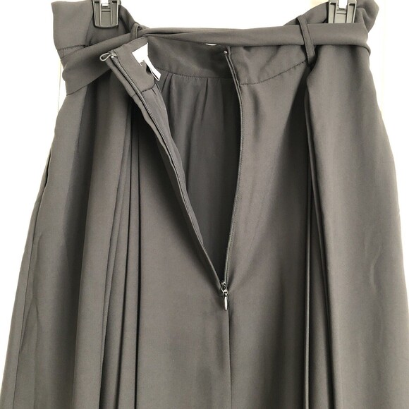 H&M Women's Zip Back Casual Solid Knee-Length Skirt Black Size 12 %% - Picture 6 of 11